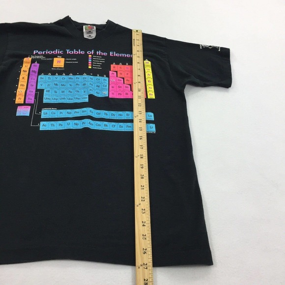 Vintage 1990s Periodic Table of the Elements Single Stitch T-Shirt Large Science - Picture 10 of 10